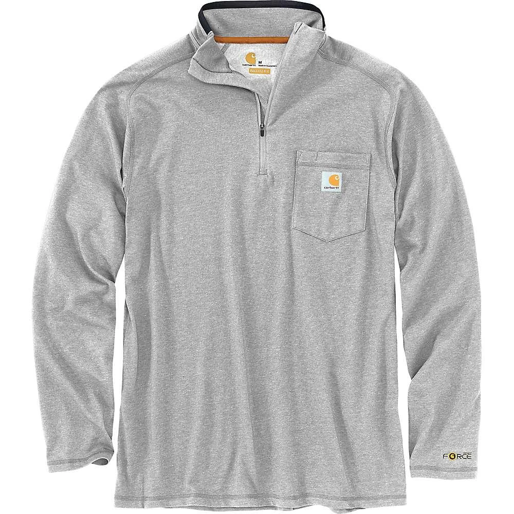 商品Carhartt|Carhartt Men's Force Relaxed-Fit Midweight LS 1/4 Zip Pocket T-Shirt,价格¥330,第1张图片