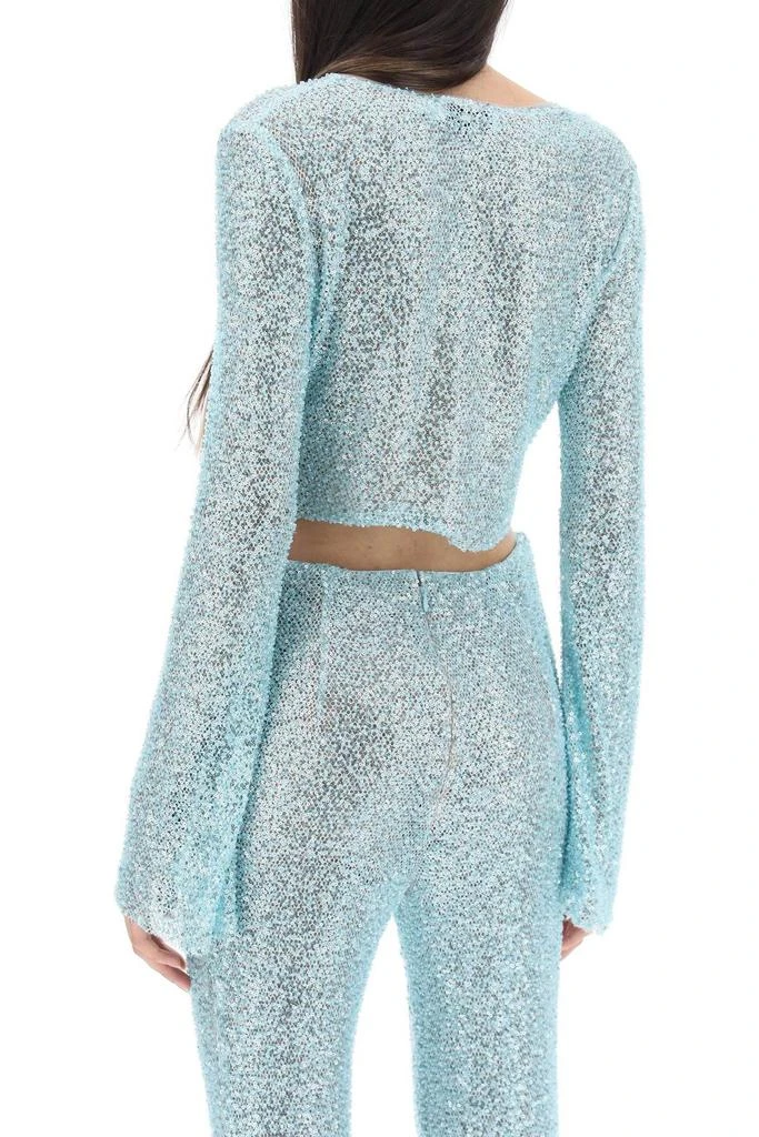 商品Self Portrait|Self-Portrait All-Over Sequins Embellished Cropped Cardigan,价格¥1708,第2张图片详细描述