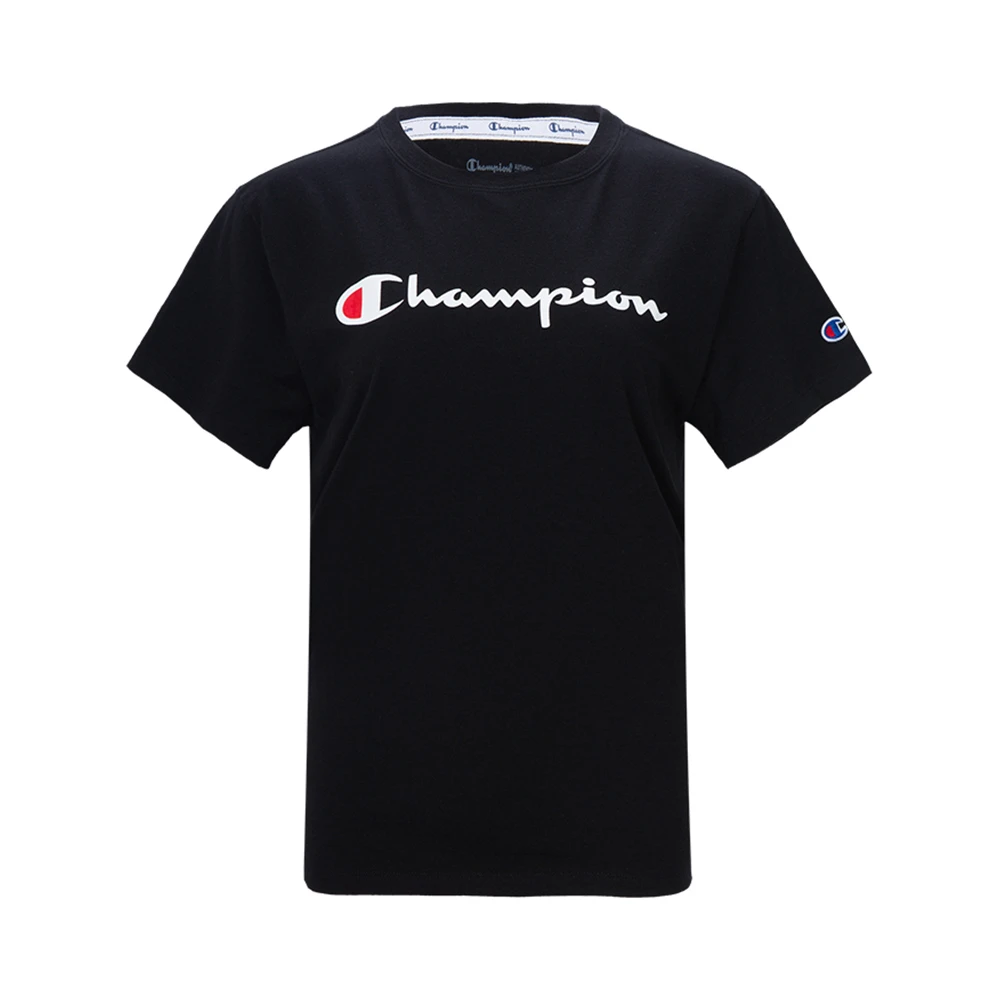 商品CHAMPION|Champion 女士黑色刺绣字母T恤 GT18H-Y08113-001,价格¥105,第1张图片