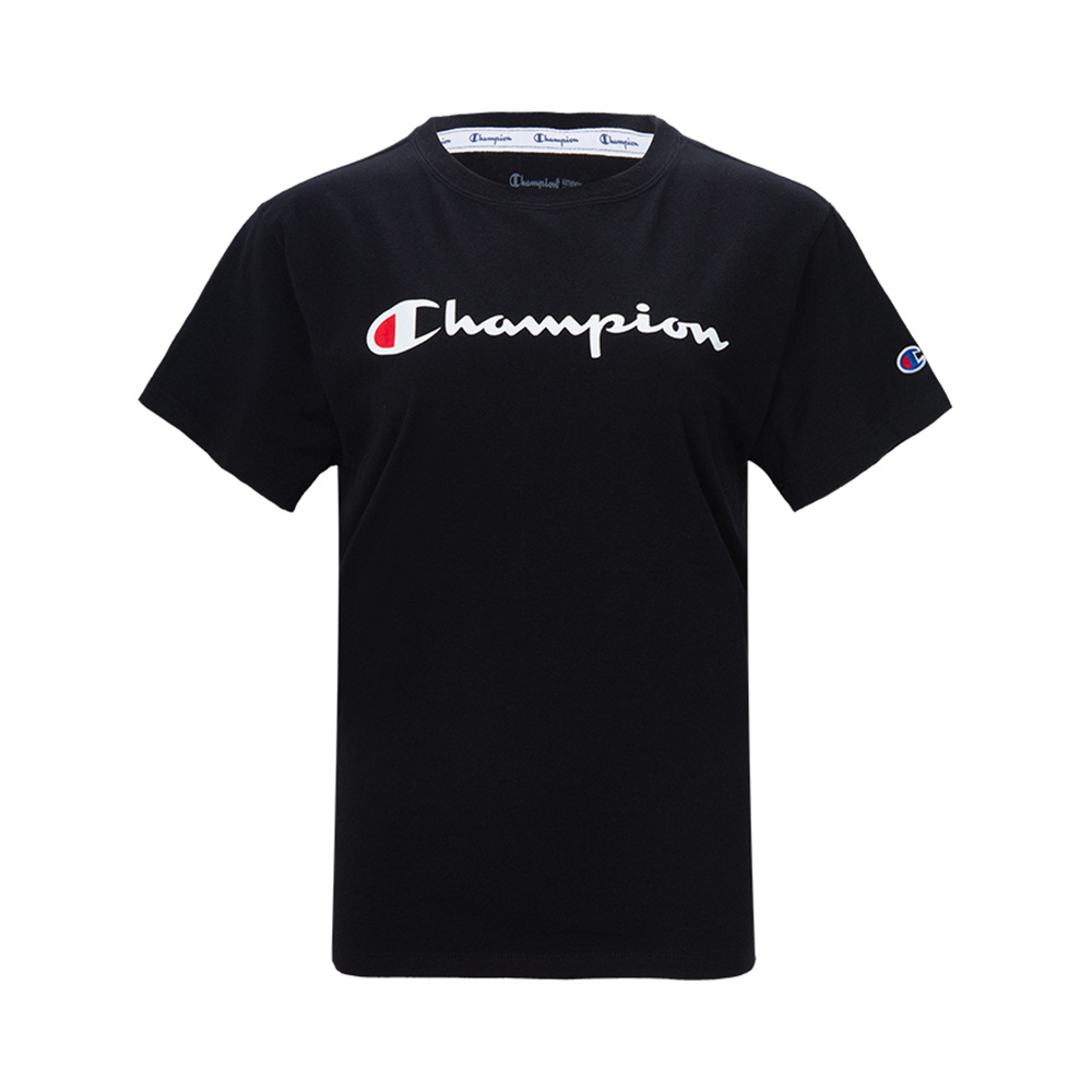 商品CHAMPION|Champion 女士黑色刺绣字母T恤 GT18H-Y08113-001,价格¥99,第1张图片
