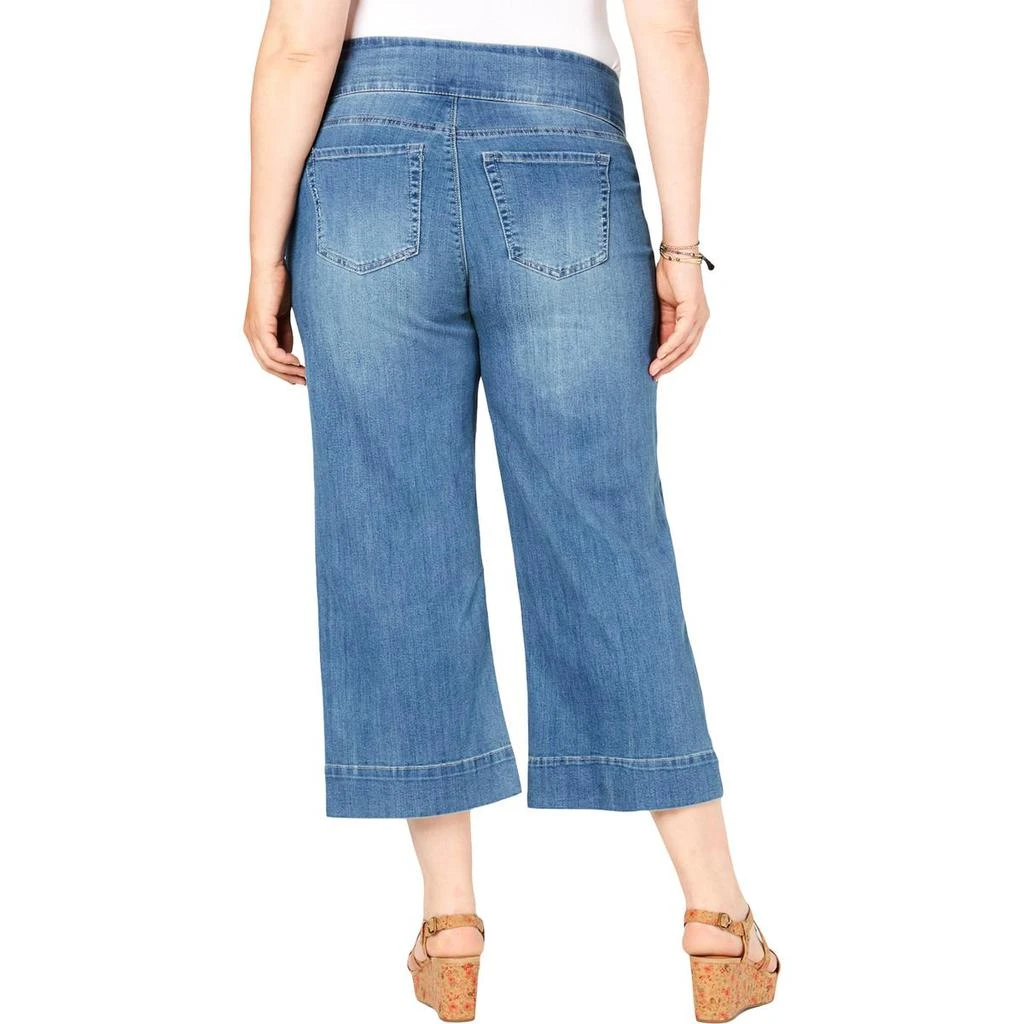 商品Style & Co|Style & Co. Womens Plus Denim Cropped Flare Jeans,价格¥92,第2张图片详细描述