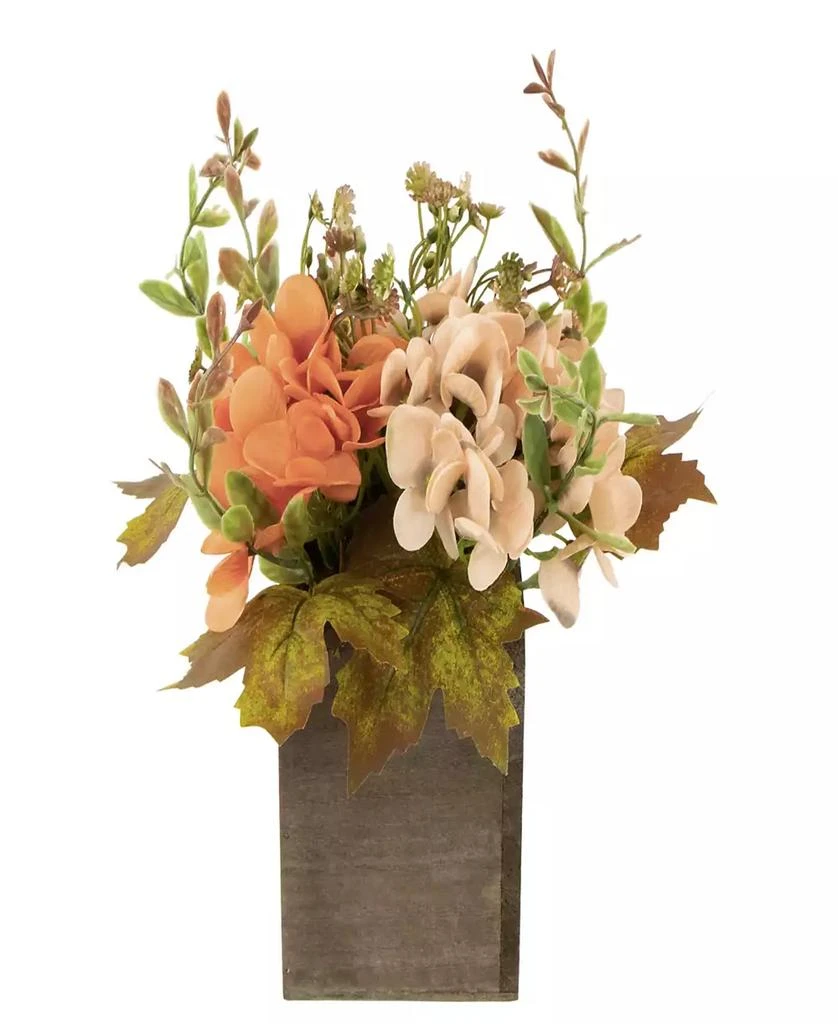 商品Northlight|10" x 8" Orange Floral and Pumpkin Wooden Box Fall Harvest Tabletop Decoration,价格¥307,第3张图片详细描述