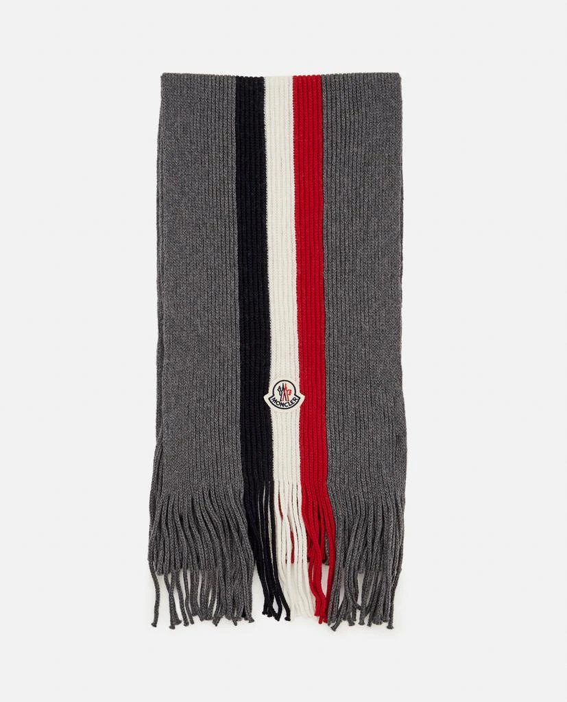 商品Moncler|FRINGED WOOL KNIT SCARF,价格¥1745,第1张图片