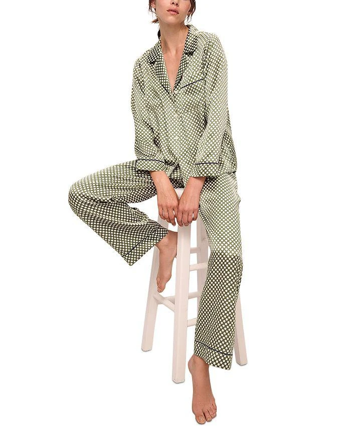 商品Eberjey|Inez Printed Washable Silk Long Pajama Set,价格¥1746,第2张图片详细描述