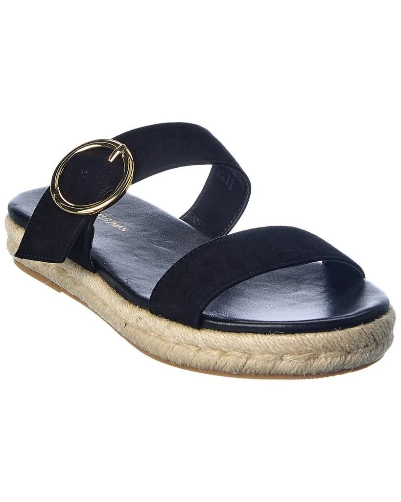 商品Stuart Weitzman|Stuart Weitzman Mykonos Two Strap Suede Sandal,价格¥696,第1张图片