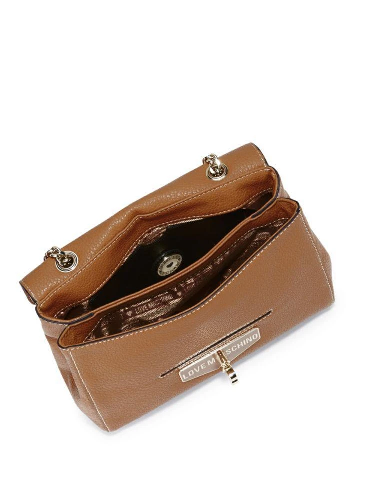 商品Moschino|Faux Leather Curb Chain Shoulder Bag,价格¥1180,第2张图片详细描述