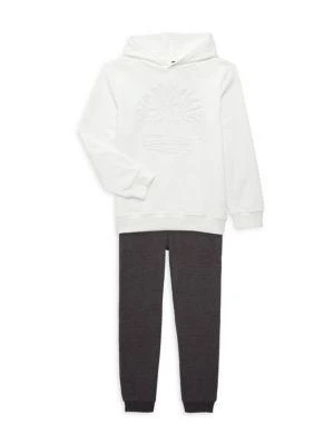 商品Timberland|Boy's 2-Piece Logo Hoodie & Pants Set,价格¥259,第1张图片