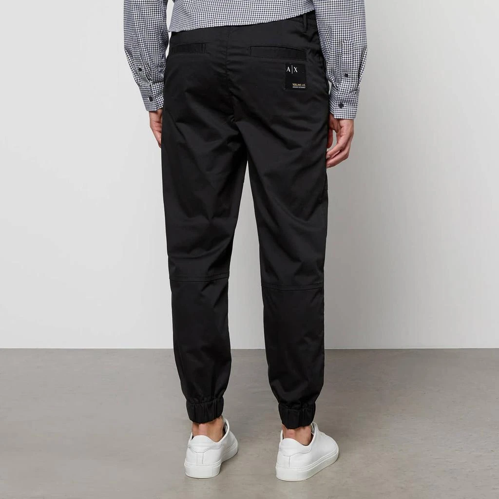 商品Armani Exchange|Armani Exchange Brand Appliqué Cotton-Blend Twill Trousers,价格¥384,第2张图片详细描述