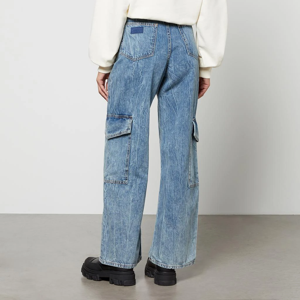 商品Ganni|Ganni Angi Wide-Leg Crinkled-Denim Jeans,价格¥492,第2张图片详细描述