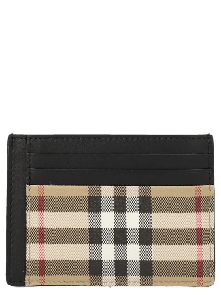商品Burberry|Burberry Check Print Card Holder Wallet,价格¥1190,第1张图片
