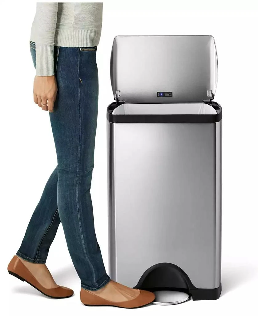 商品simplehuman|38-Liter Deluxe Rectangular Step Trash Can,价格¥763,第4张图片详细描述