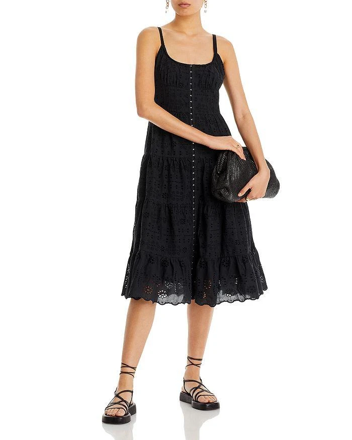 商品AQUA|Cotton Eyelet Midi Dress - 100% Exclusive,价格¥214,第3张图片详细描述