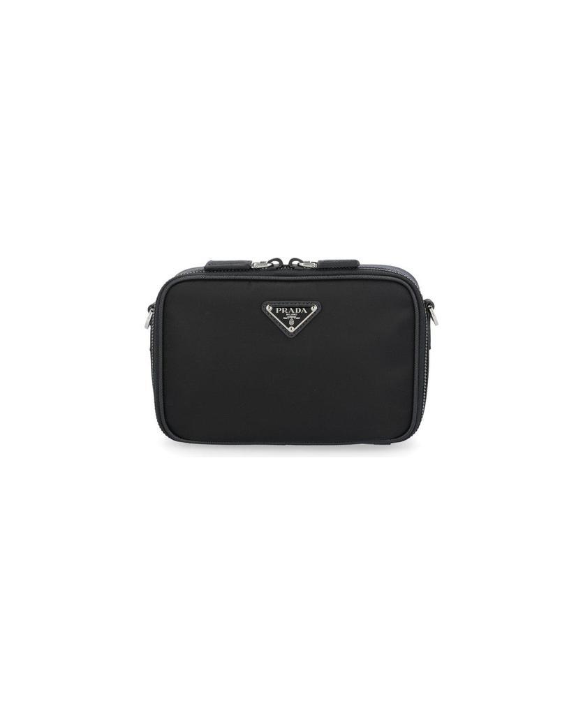 商品Prada|Logo Plaque Brique Zipped Messenger Bag,价格¥9892,第1张图片