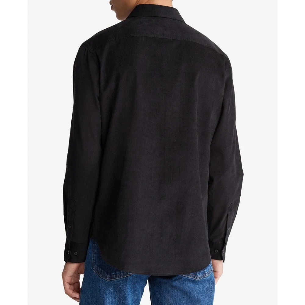 商品Calvin Klein|Men's Regular-Fit Solid Button-Down Corduroy Shirt,价格¥392,第2张图片详细描述