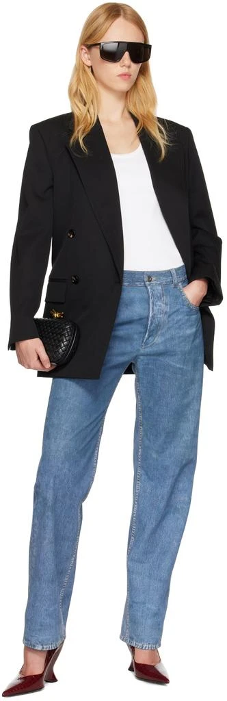 商品Bottega Veneta|Black Grain De Poudre Blazer,价格¥22730,第4张图片详细描述