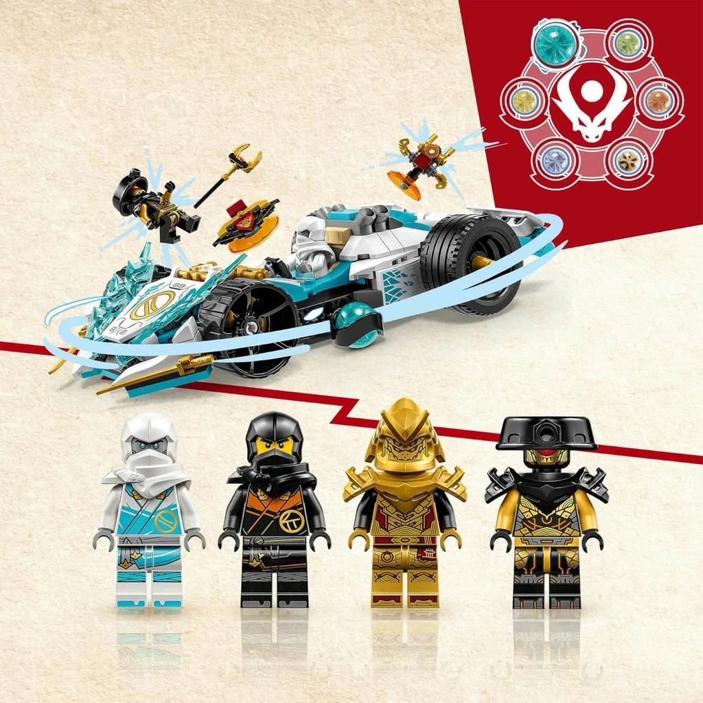 商品LEGO|LEGO NINJAGO: Zane Dragon Power Spinjitzu Race Car Toy (71791),价格¥328,第5张图片详细描述