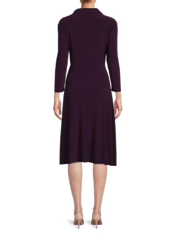 商品Tommy Hilfiger|Collared Twist Fit-&-Flare Dress,价格¥266,第2张图片详细描述