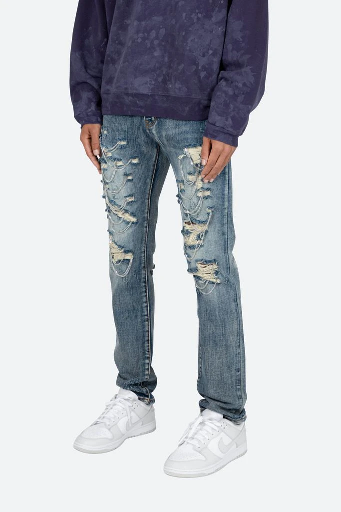 商品MNML|D436 Chain Straight Denim - Blue,价格¥225,第2张图片详细描述