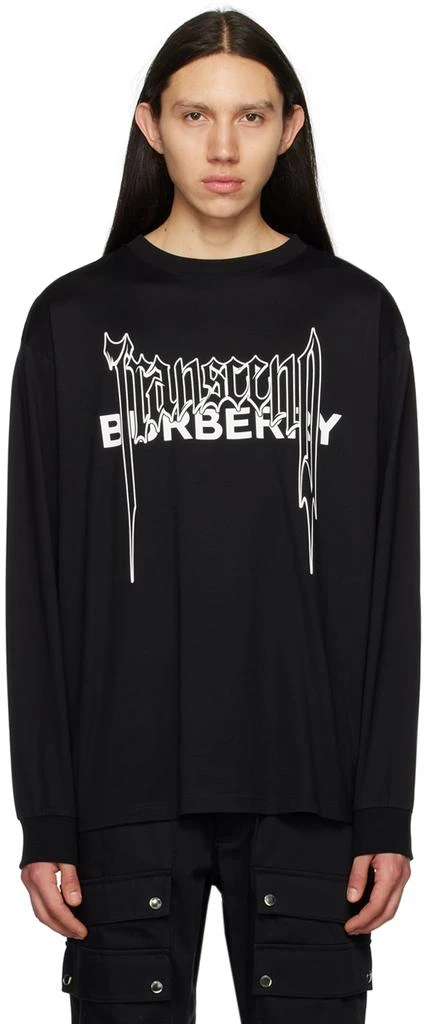 商品Burberry|Black 'Transcend' Long Sleeve T-Shirt,价格¥5661,第1张图片