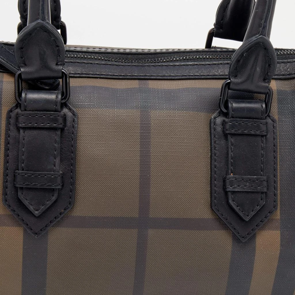 商品[二手商品] Burberry|Burberry Black/Brown Leather And Smoke Check PVC Chester Duffel Bag,价格¥2872,第5张图片详细描述