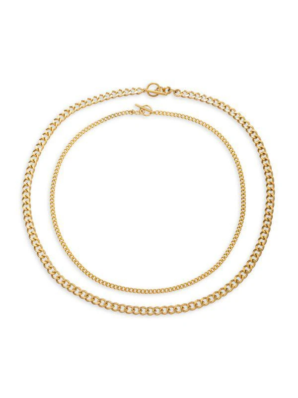 商品Eye Candy LA|Asher 2 Piece Goldtone Necklace,价格¥258,第1张图片