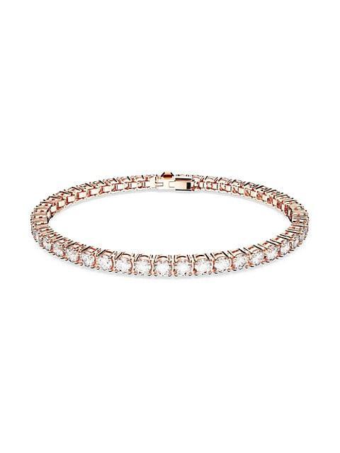 商品Swarovski|Matrix Rose-Goldtone & Crystal Tennis Bracelet,价格¥1610,第1张图片