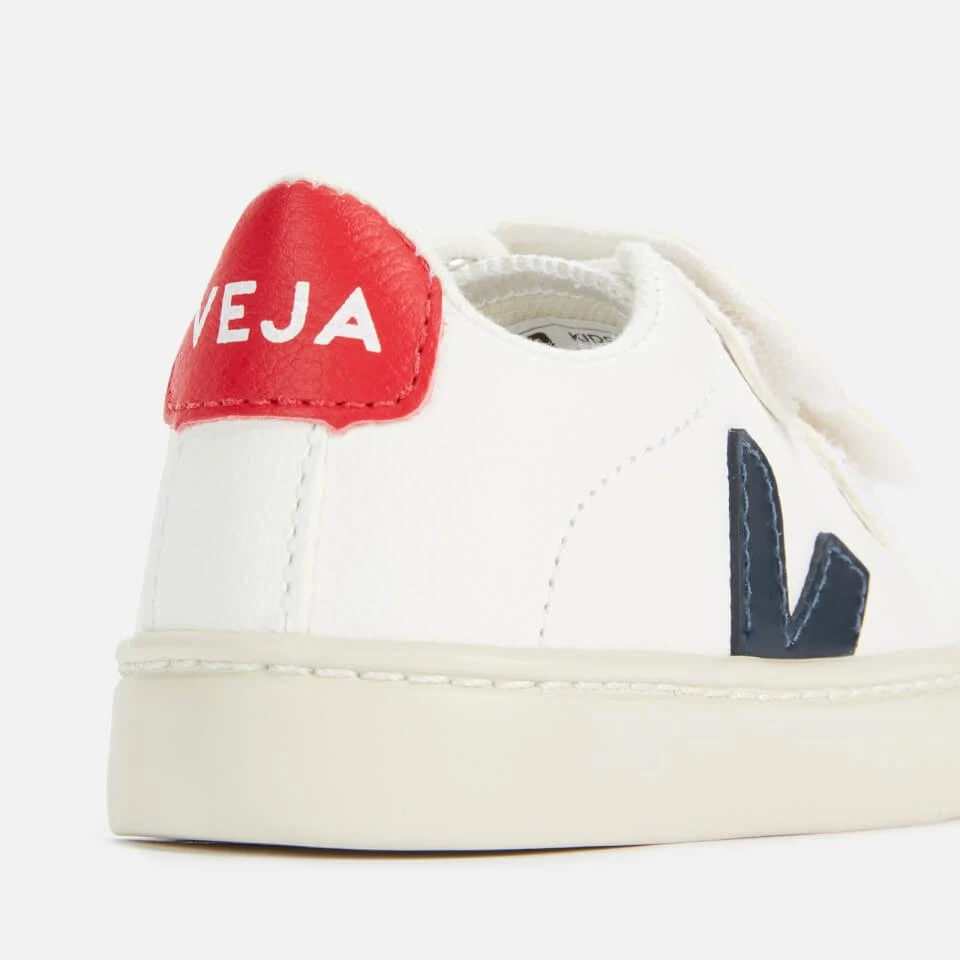 商品Veja|VEJA KID'S ESPLAR VELCRO TRAINERS - EXTRA WHITE/NAUTICO/PEKIN,价格¥554,第4张图片详细描述