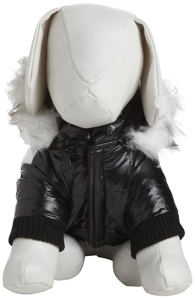 商品Pet Life|Fashion Striped Ultra-Plush Pet Parka Coat,价格¥304,第3张图片详细描述