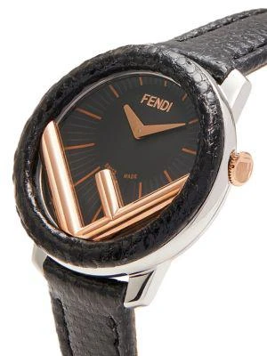 商品Fendi|28MM Stainless Steel & Leather-Strap Watch,价格¥4546,第3张图片详细描述