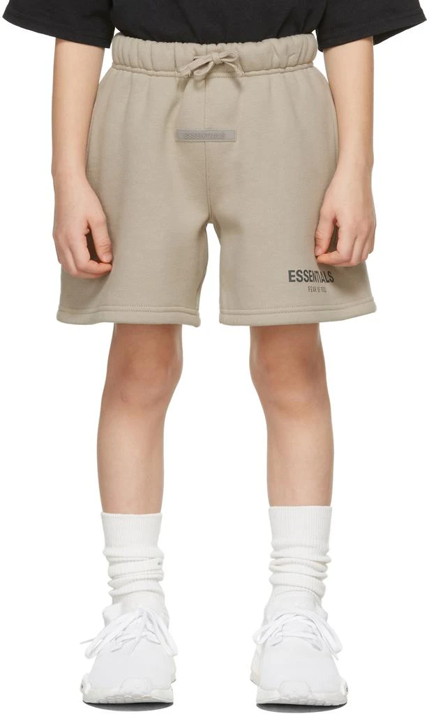 商品Essentials|Kids Tan Sweat Shorts,价格¥297,第2张图片详细描述