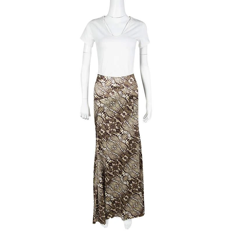 商品Just Cavalli|Just Cavalli Animal Print Satin Flared Bottom Maxi Skirt M,价格¥579,第2张图片详细描述