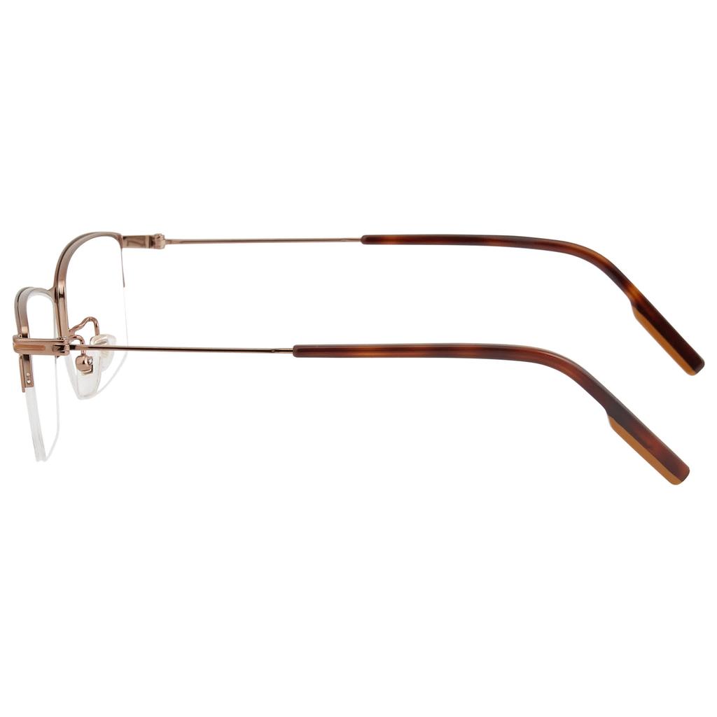 Ermenegildo Zegna Mens Brown Square Eyeglass Frames EZ5155-D03655商品第3张图片规格展示