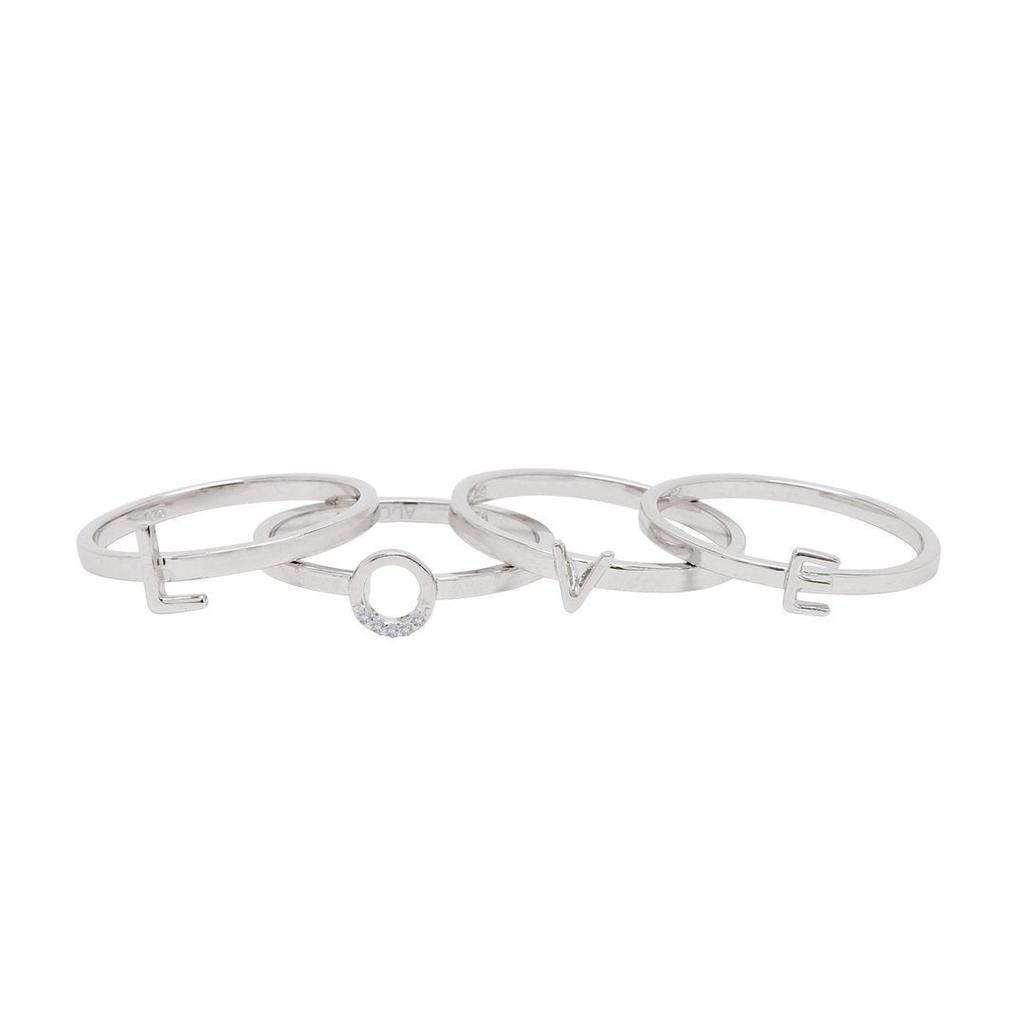 Adornia Love Ring Stack .925 Sterling Silver商品第2张图片规格展示