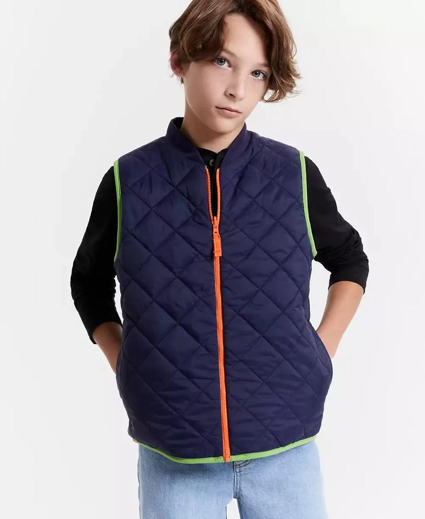 商品Epic Threads|Little & Big Boys Reversible Faux-Sherpa Vest, Created for Macy's,价格¥252,第1张图片