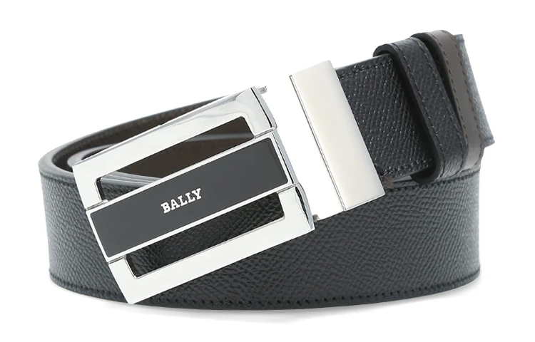 商品[国内直发] Bally|巴利 商务平滑扣腰带 可烫金刻字 皮带 男款 黑色 宽3.5cm 礼盒,价格¥1324,第1张图片