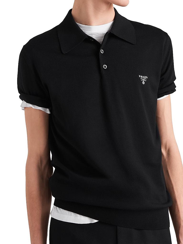 関税込 PRADA |Superfine wool polo shirt Prada Superfine Wool Polo Shirt | Saks Fifth Avenue