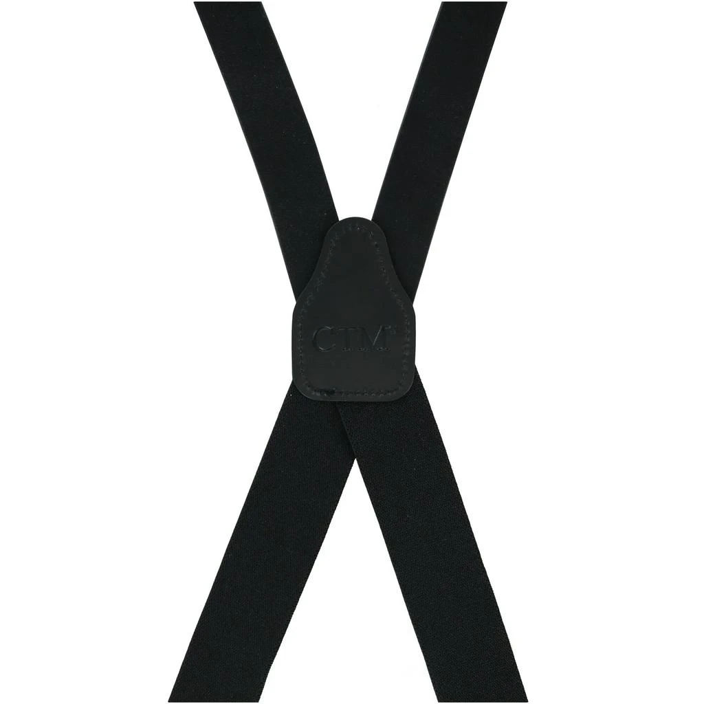 商品CTM|Men's Big & Tall Smooth Coated Leather Suspenders with Metal Swivel Hook End,价格¥364,第2张图片详细描述
