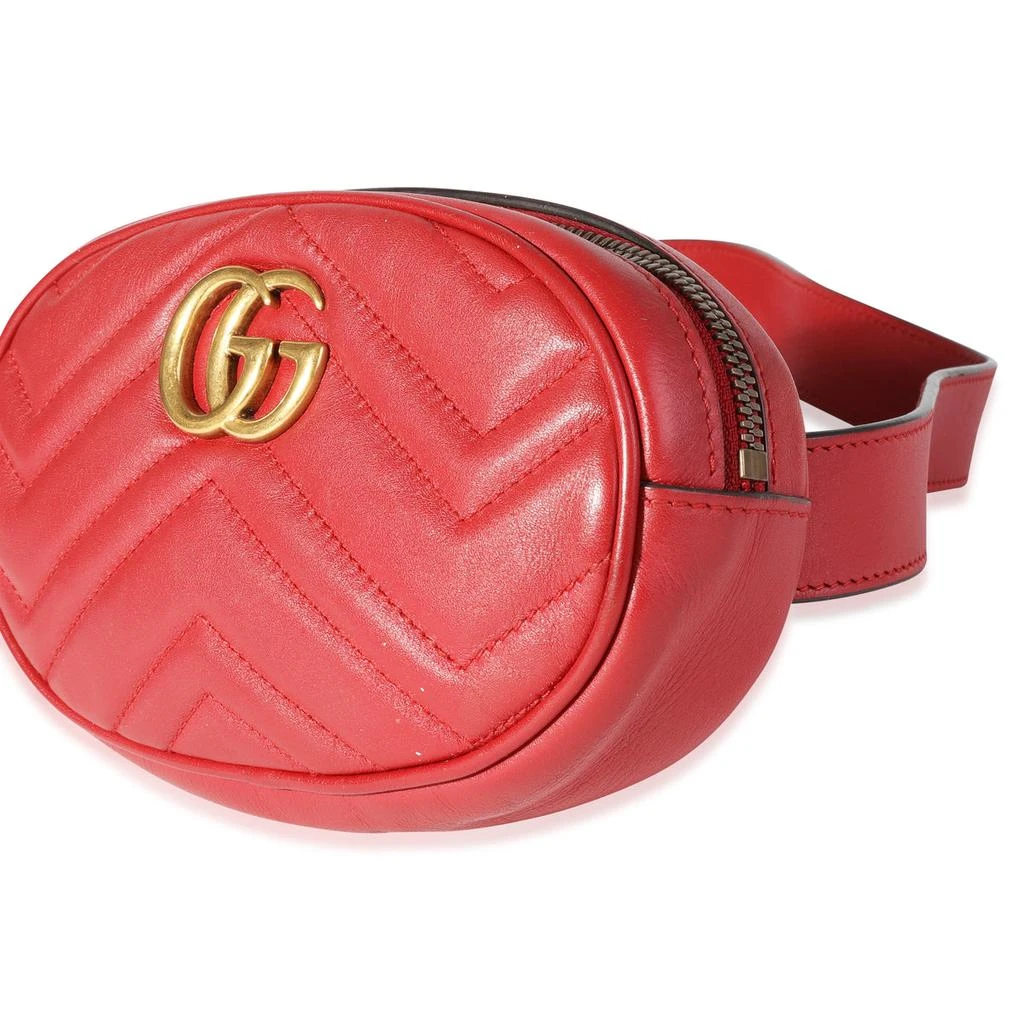商品[二手商品] Gucci|Gucci Red Matelasse Calfskin Marmont Belt Bag 95,价格¥9532,第2张图片详细描述