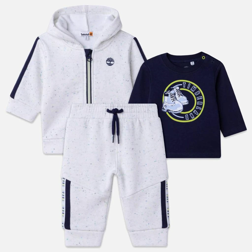 商品Timberland|Timberland Babies’ Cotton-Blend Jersey Hoodie, T-Shirt and Jogging Bottoms Set,价格¥399,第1张图片