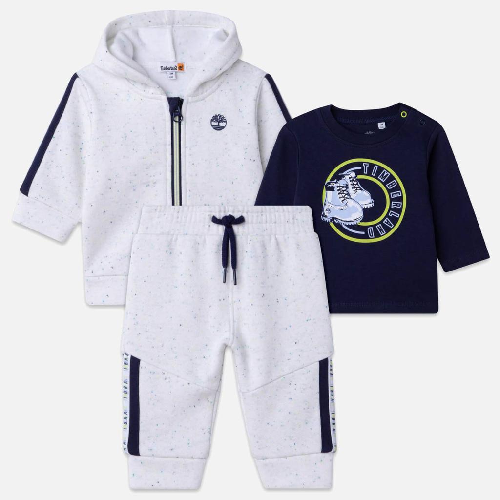 商品Timberland|Timberland Babies’ Cotton-Blend Jersey Hoodie, T-Shirt and Jogging Bottoms Set,价格¥523,第1张图片