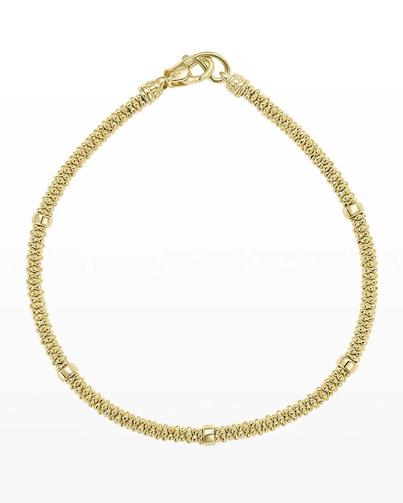 商品LAGOS|Delicate 18K Gold Beaded Bracelet, 3mm,价格¥24370,第3张图片详细描述