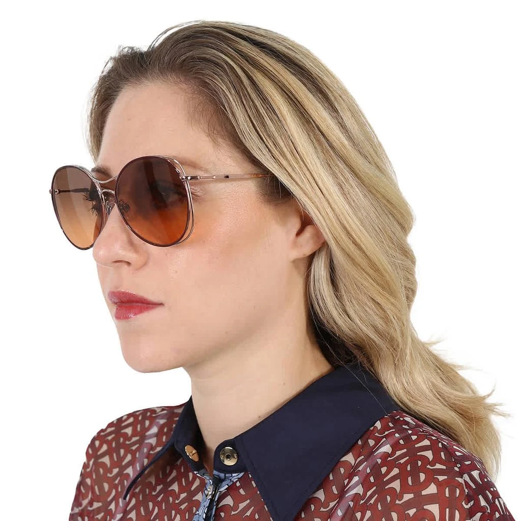 商品Burberry|Brown Gradient Round Ladies Sunglasses BE3105 118818 60,价格¥1042,第2张图片详细描述