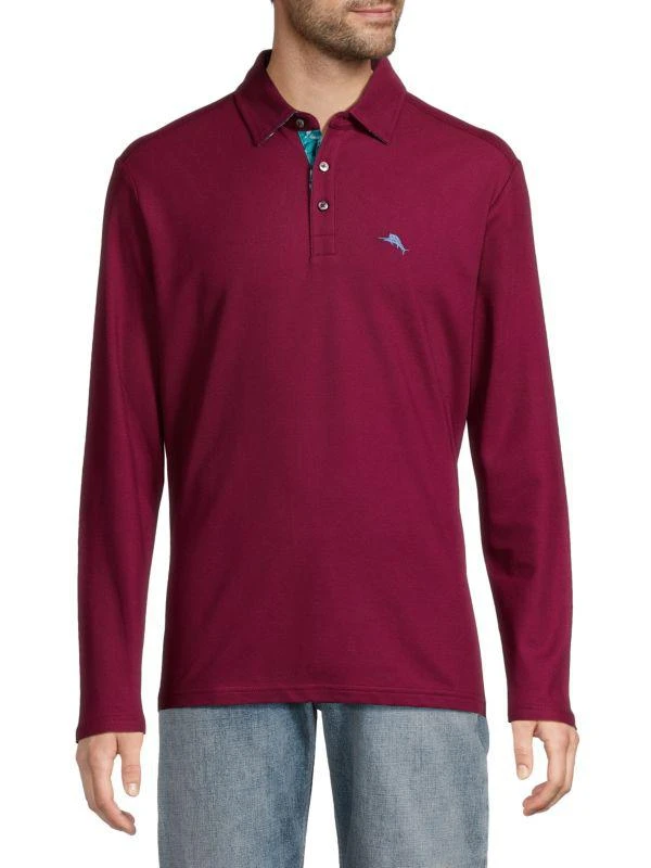 商品Tommy Bahama|Long Sleeve Polo,价格¥488,第1张图片