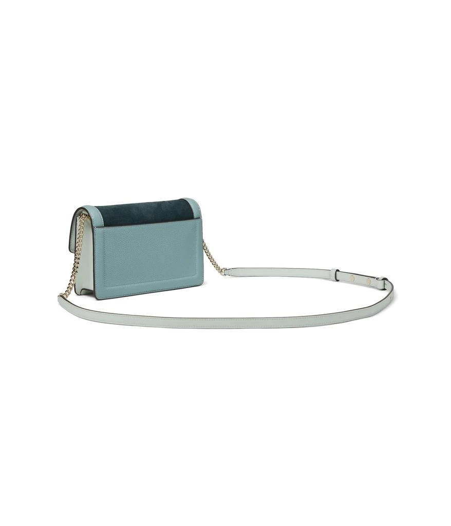 商品Kate Spade|Knott Color-Blocked Pebbled Leather and Suede Leather Flap Crossbody,价格¥1423,第2张图片详细描述