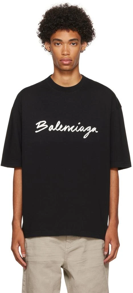 商品Balenciaga|Black Cotton T-Shirt,价格¥4167,第1张图片