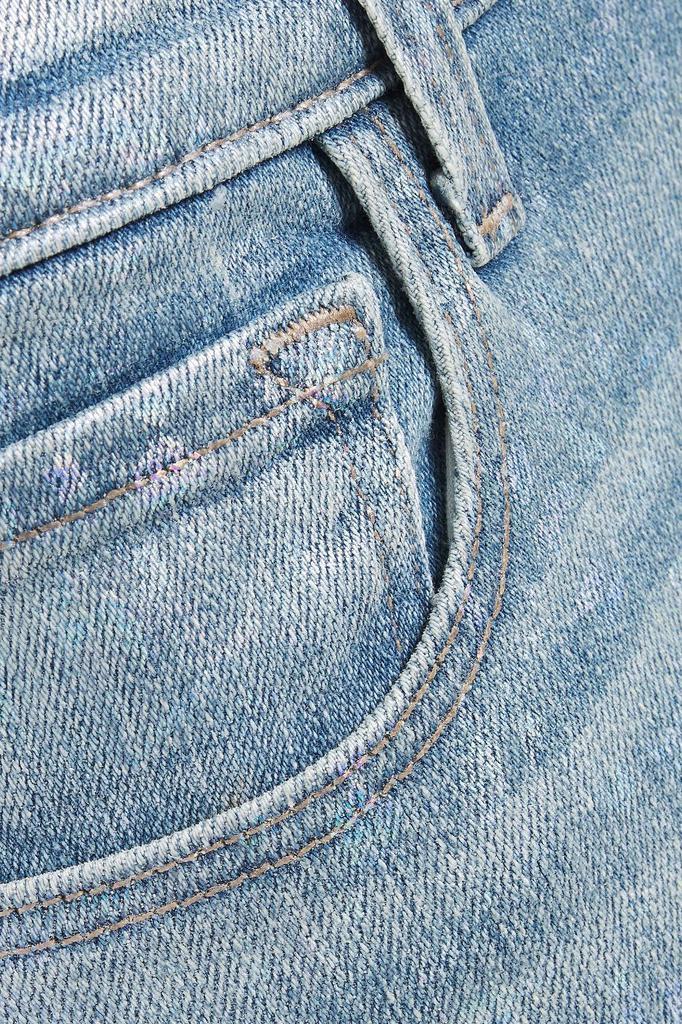 商品J Brand|835 cropped holographic mid-rise skinny jeans,价格¥604,第4张图片详细描述