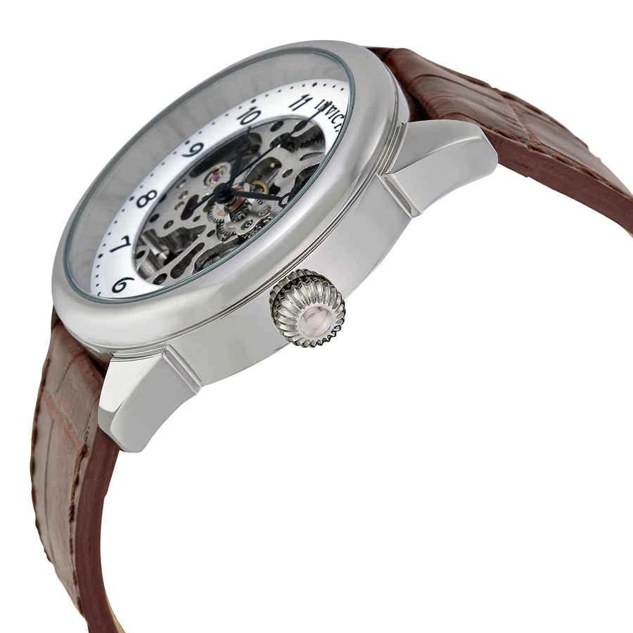 商品Invicta|Specialty Silver Skeleton Dial Brown Leather Men's Watch 17187,价格¥372,第2张图片详细描述