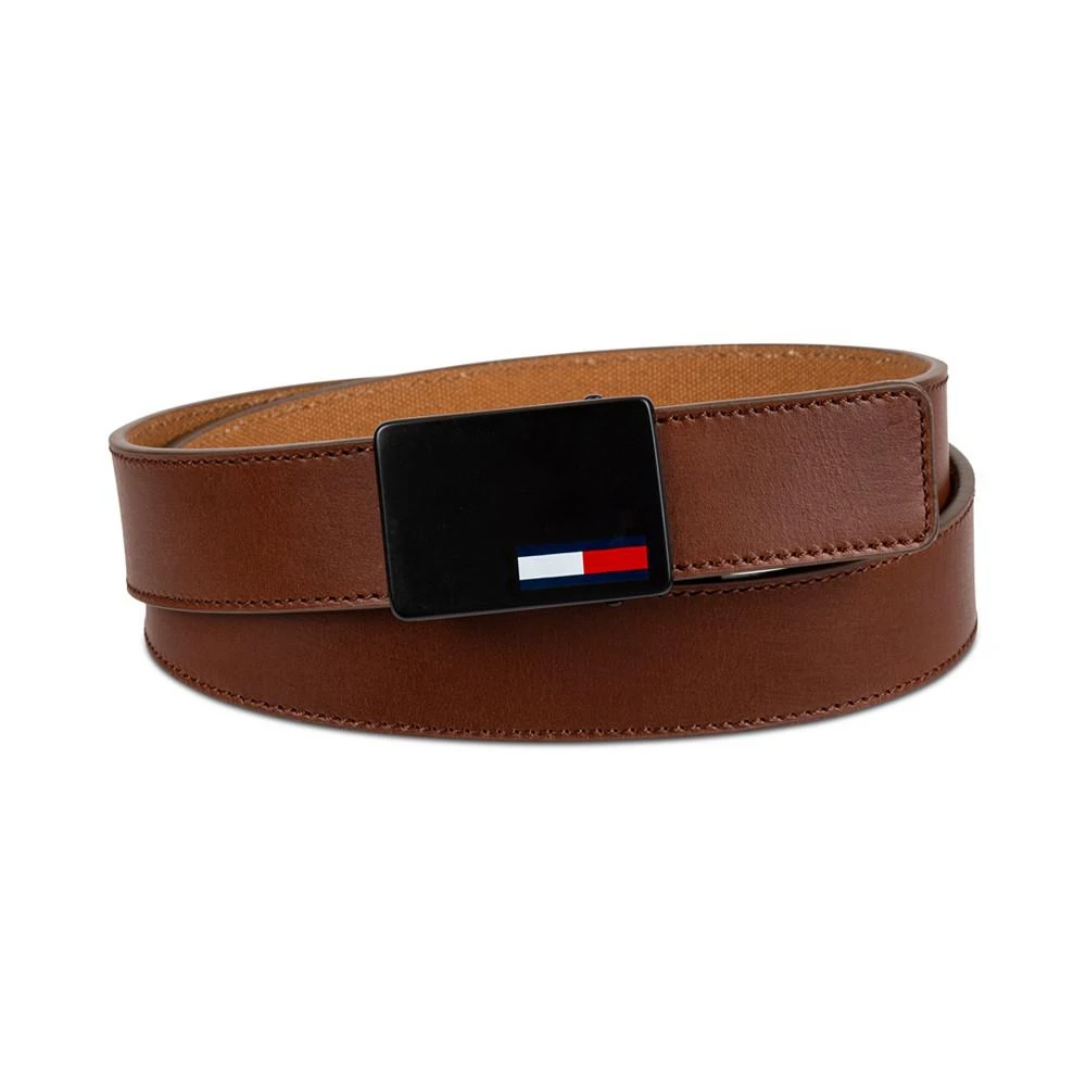 商品Tommy Hilfiger|Men's Tonal Stitch Embossed Plaque Belt,价格¥166,第1张图片