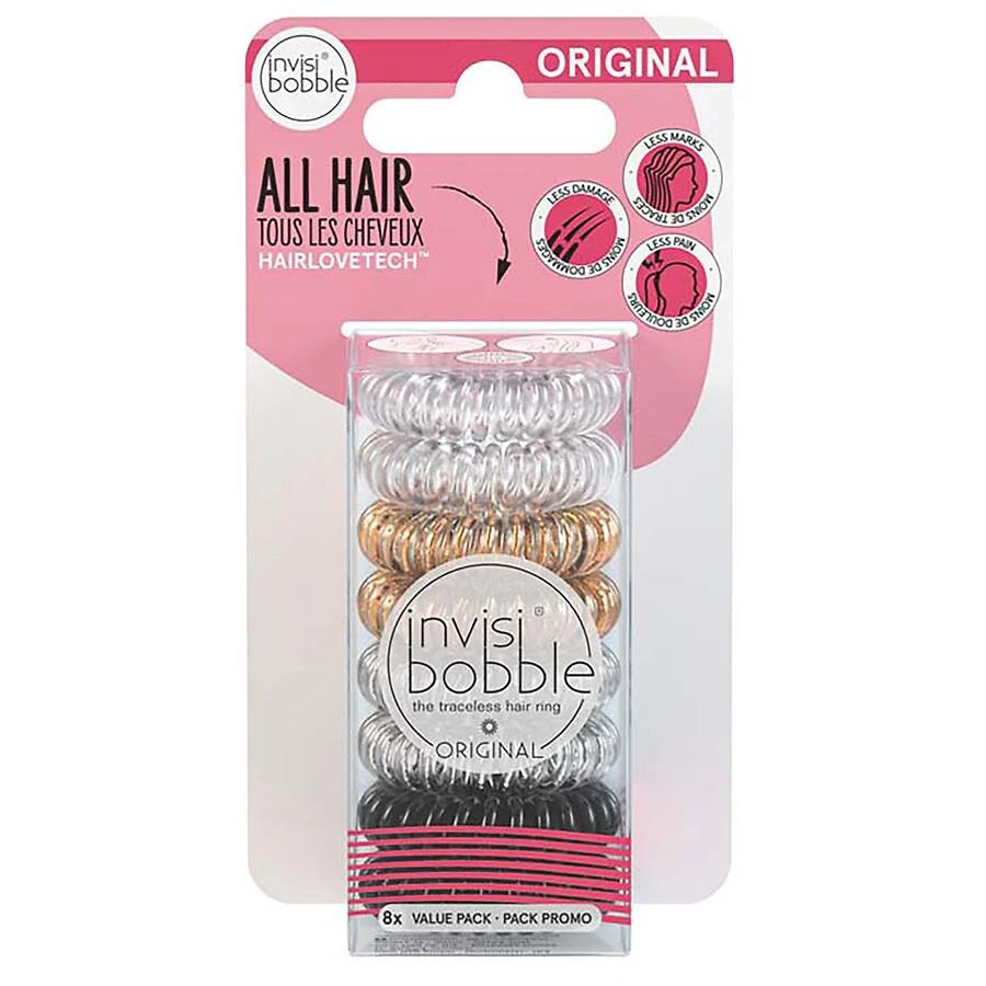 商品invisibobble Original|Traceless Hair Ring Clear/Black/Metallic,价格¥74,第1张图片