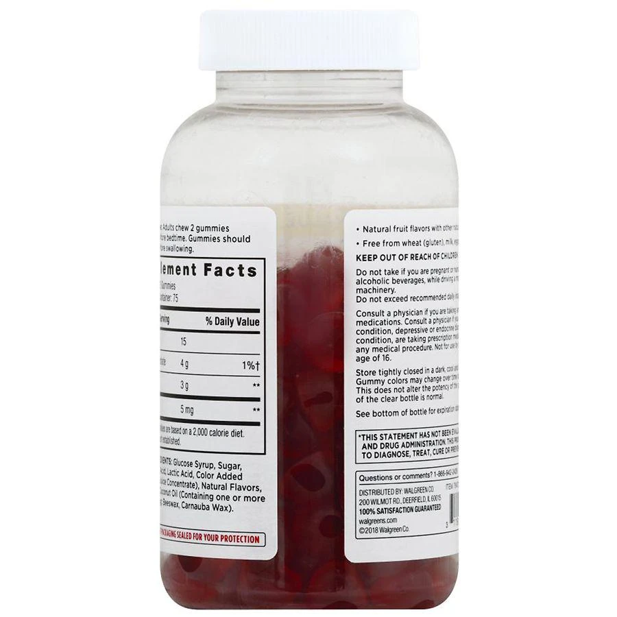 商品Walgreens|Melatonin 5 mg Gummy Strawberry,价格¥141,第4张图片详细描述